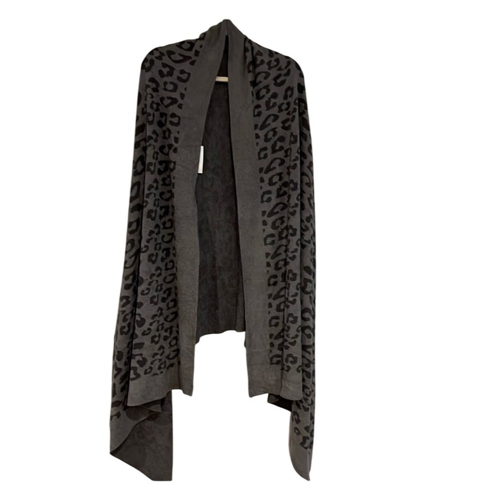 Barefoot Dreams CozyChic Ultra Lite Cardigan Wrap Leopard Print LXL